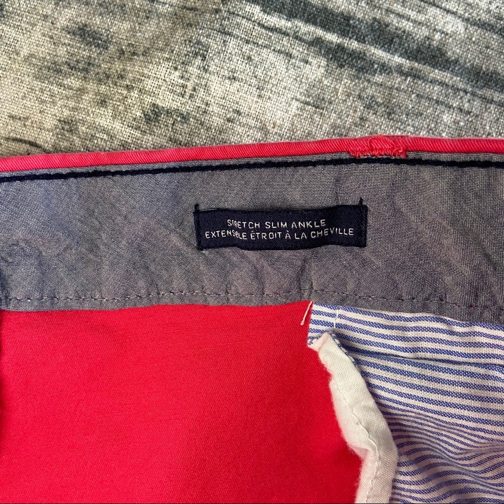 Tommy Hilfiger Hot Pink Stretch Slim Ankle Pants - Picture 6 of 6